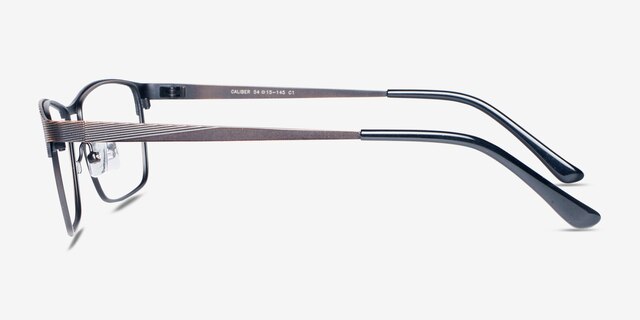 Caliber Brown MetalEyeglass Frames from EyeBuyDirect, Side View