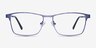 Caliber Blue MetalEyeglass Frames from EyeBuyDirect, Front View