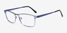 Caliber Blue MetalEyeglass Frames from EyeBuyDirect, Angle View