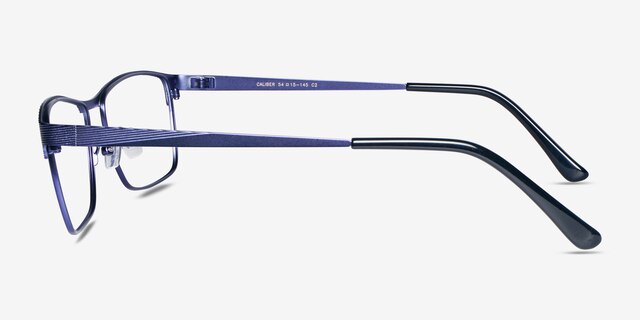 Caliber Blue MetalEyeglass Frames from EyeBuyDirect, Side View