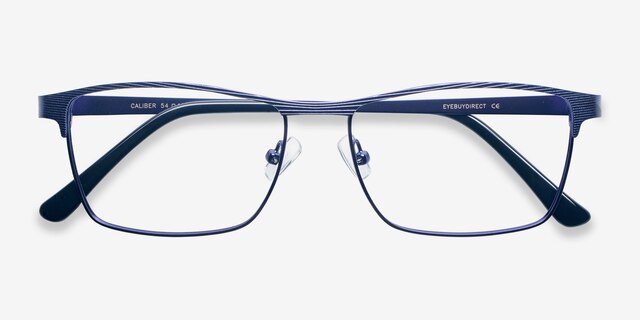 Caliber Blue MetalEyeglass Frames from EyeBuyDirect, Closed View