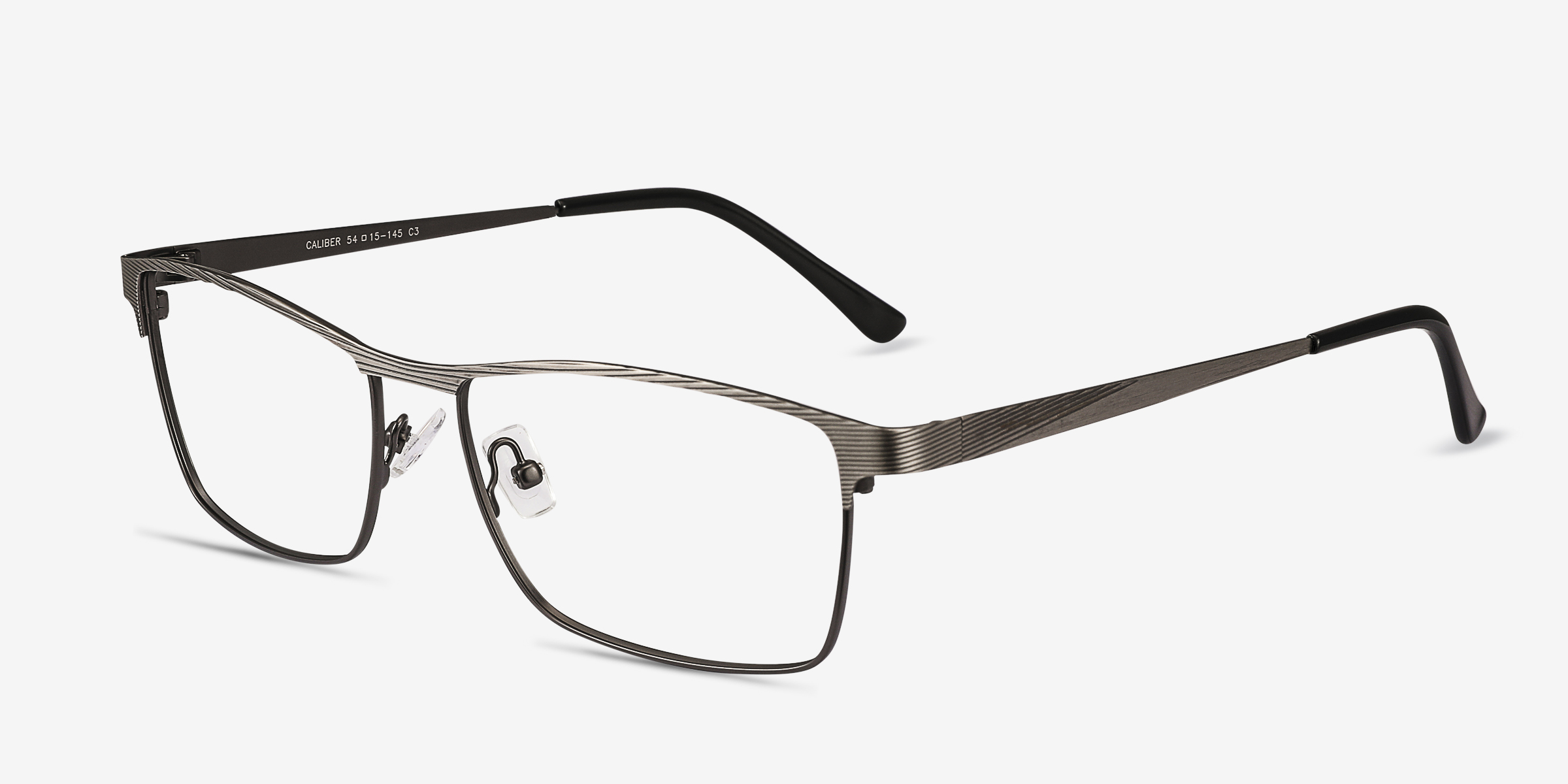 Caliber Rectangle Gunmetal Glasses For Men Eyebuydirect