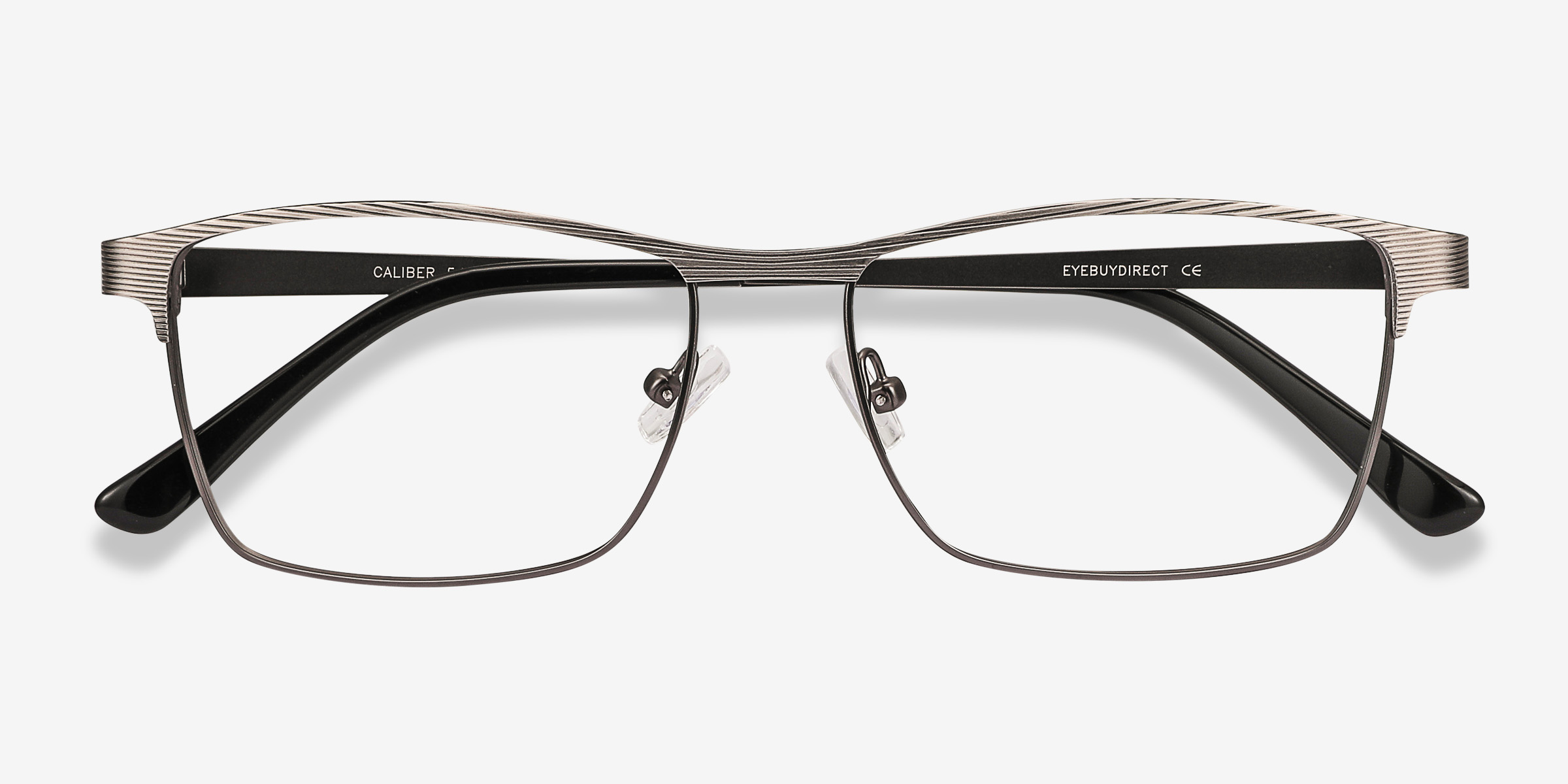 Caliber Rectangle Gunmetal Glasses For Men Eyebuydirect 