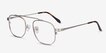 Cordon Matte Silver MetalEyeglass Frames from EyeBuyDirect, Angle View