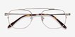 Cordon Matte Silver MetalEyeglass Frames from EyeBuyDirect, Closed View