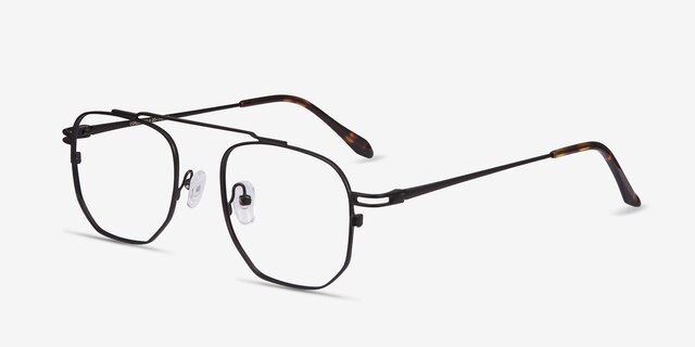 Cordon Black MetalEyeglass Frames from EyeBuyDirect, Angle View