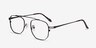 Cordon Black MetalEyeglass Frames from EyeBuyDirect, Angle View