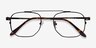 Cordon Black MetalEyeglass Frames from EyeBuyDirect, Closed View