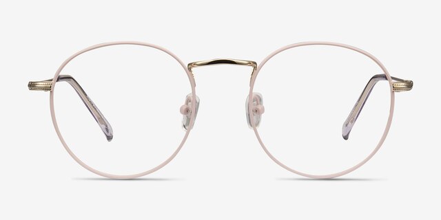 Wistful Matte Pink MetalEyeglass Frames from EyeBuyDirect, Front View