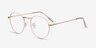 Wistful Matte Pink MetalEyeglass Frames from EyeBuyDirect, Angle View