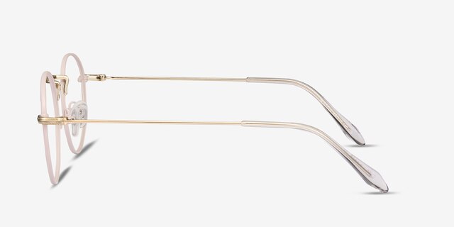 Wistful Matte Pink MetalEyeglass Frames from EyeBuyDirect, Side View