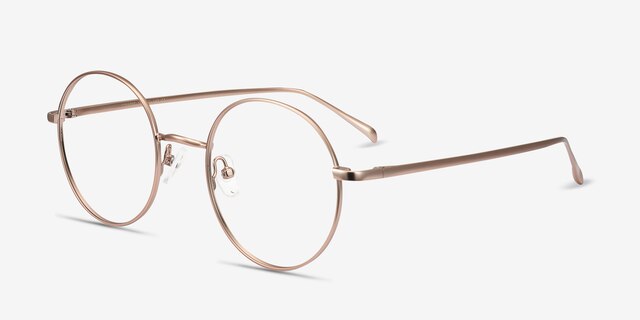 Synapse Rose Gold MetalEyeglass Frames from EyeBuyDirect, Angle View