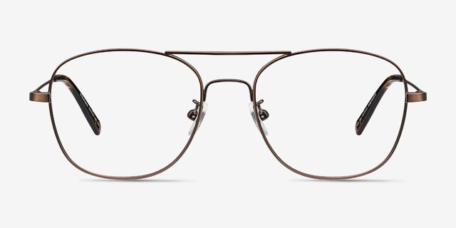 Courser Café MétalMontures de lunettes de vue d'EyeBuyDirect, Vue de Face