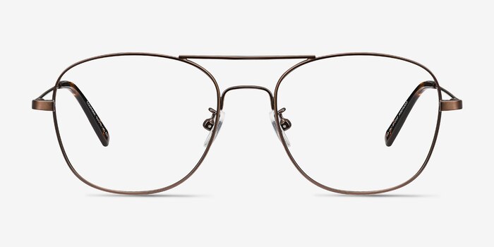 Courser Café Métal Montures de lunettes de vue d'EyeBuyDirect
