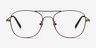 Courser Café MétalMontures de lunettes de vue d'EyeBuyDirect, Vue de Face