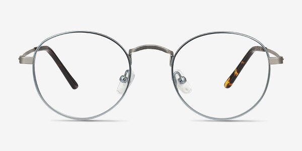 Cupertino Frost Blue Metal Eyeglass Frames