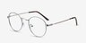 Cupertino Frost Blue MetalEyeglass Frames from EyeBuyDirect, Angle View