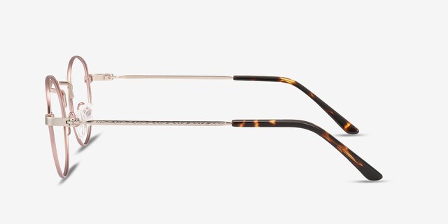 Cupertino Victorian Pink MetalEyeglass Frames from EyeBuyDirect, Side View