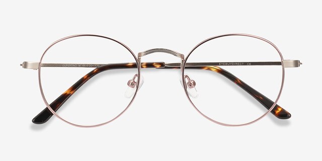 Cupertino Victorian Pink MetalEyeglass Frames from EyeBuyDirect, Closed View