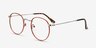 Daydream Cinnamon Red MetalEyeglass Frames from EyeBuyDirect, Angle View