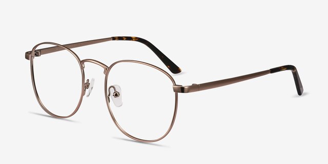 St Michel Rose Gold MetalEyeglass Frames from EyeBuyDirect, Angle View