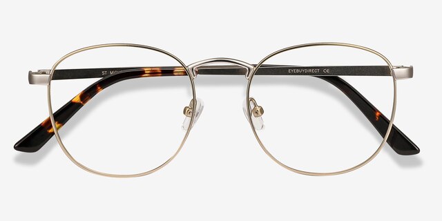 St Michel Starlight Yellow MetalEyeglass Frames from EyeBuyDirect, Closed View