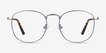 St Michel Frost Blue MetalEyeglass Frames from EyeBuyDirect, Front View