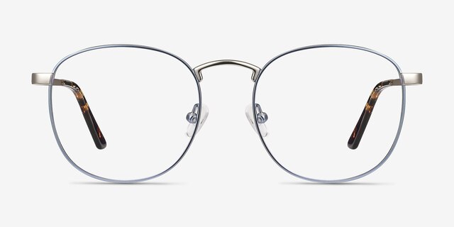St Michel Frost Blue MétalMontures de lunettes de vue d'EyeBuyDirect, Vue de Face