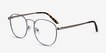 St Michel Frost Blue MetalEyeglass Frames from EyeBuyDirect, Angle View