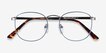 St Michel Frost Blue MetalEyeglass Frames from EyeBuyDirect, Closed View