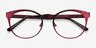 Lattice Red Purple MetalEyeglass Frames from EyeBuyDirect, Closed View
