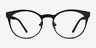 Lattice Black MetalEyeglass Frames from EyeBuyDirect, Front View