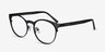Lattice Black MetalEyeglass Frames from EyeBuyDirect, Angle View