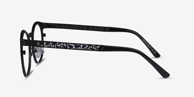 Lattice Black MetalEyeglass Frames from EyeBuyDirect, Side View