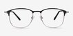 Cella Black MetalEyeglass Frames from EyeBuyDirect, Front View