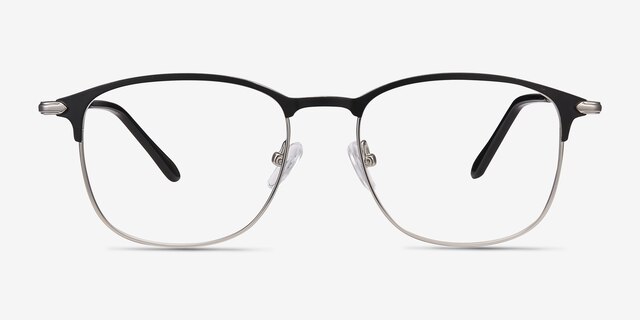 Cella Black MetalEyeglass Frames from EyeBuyDirect, Front View