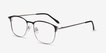 Cella Black MetalEyeglass Frames from EyeBuyDirect, Angle View