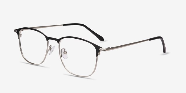 Cella Black MetalEyeglass Frames from EyeBuyDirect, Angle View