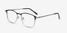 Cella Black MetalEyeglass Frames from EyeBuyDirect, Angle View