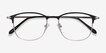 Cella Black MetalEyeglass Frames from EyeBuyDirect, Closed View