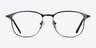 Cella Navy MetalEyeglass Frames from EyeBuyDirect, Front View