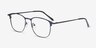 Cella Navy MetalEyeglass Frames from EyeBuyDirect, Angle View