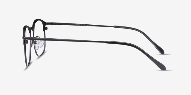 Cella Navy MetalEyeglass Frames from EyeBuyDirect, Side View