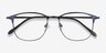 Cella Navy MetalEyeglass Frames from EyeBuyDirect, Closed View