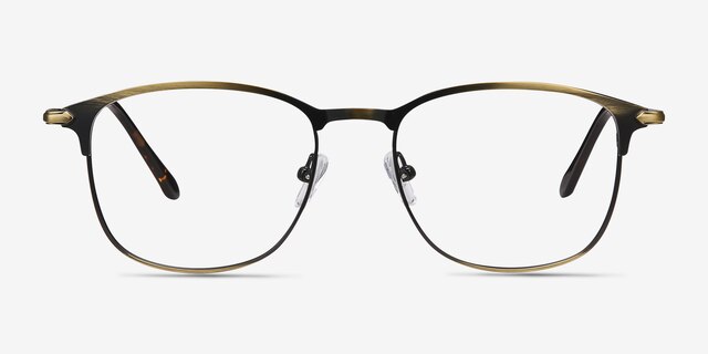 Cella Bronze MetalEyeglass Frames from EyeBuyDirect, Front View
