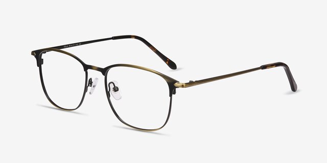 Cella Bronze MetalEyeglass Frames from EyeBuyDirect, Angle View