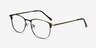 Cella Bronze MetalEyeglass Frames from EyeBuyDirect, Angle View