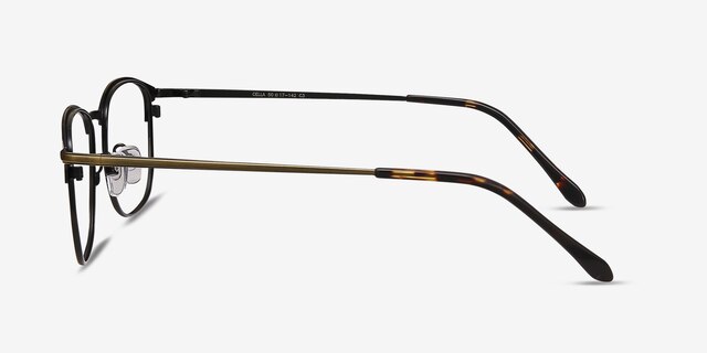 Cella Bronze MetalEyeglass Frames from EyeBuyDirect, Side View