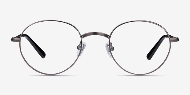 Izabel Gunmetal MetalEyeglass Frames from EyeBuyDirect, Front View