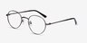 Izabel Gunmetal MetalEyeglass Frames from EyeBuyDirect, Angle View